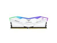 (ComputerSalg) Team Group T-FORCE DELTA RGB DDR5 RAM 32 GB 6000 MHz CL38 2 x 16 GB, Hvid