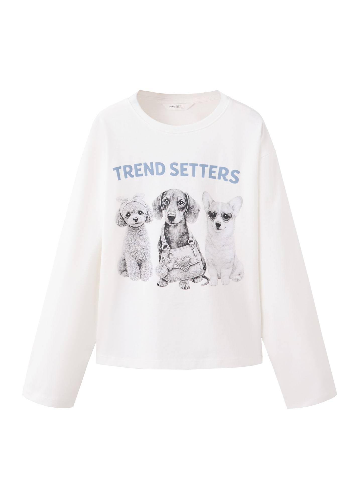 MANGO KIDS Bluser & t-shirts 'TREND'  dueblå / sort / hvid