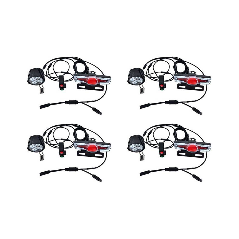4X for Bafang BBS01 BBS02 BBSHD Mid Drive Motor Electric Bike Light Set with Brake Turn Signal Bike Light