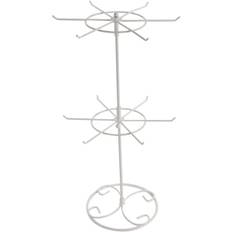 1 stk (Hvid) Smykkering Display Stativ Holder Stativ, Roterende