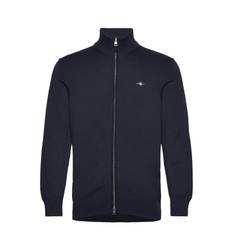 GANT Casual Cotton Zip Cardigan Marinblå