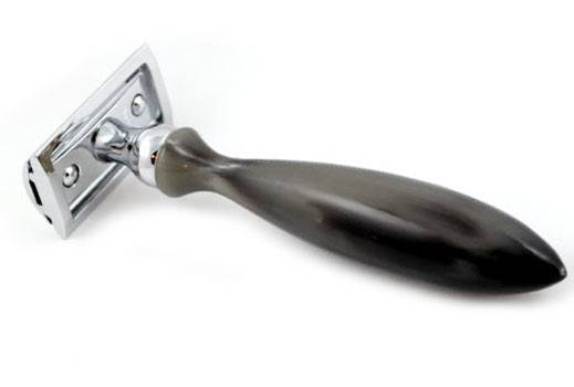 Parker 12R Double Edge Safety Razor - Real Black Horn