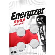 Energizer Lithium CR2032 batterier, 4 stk pakning