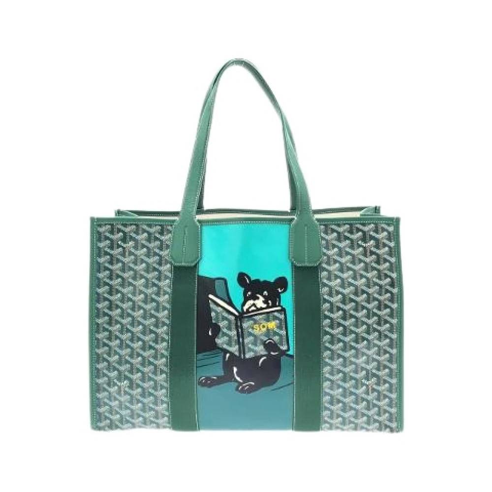 Goyard Vintage Pre-owned Villette Coated Canvas Tote Bag - Vintage - Dame - Grøn - ONE SIZE - Uld