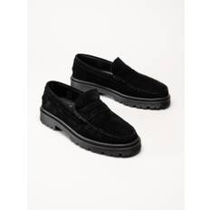 Playboy Footwear - Austin - Svarta loafers i mocka storlek 43 - Black (43)