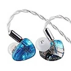 Linsoul Kiwi Ears Orchestra Lite Performance Custom 8BA In-Ear Monitor IEM, Med 4-Kärnig Koppar OFC-Kabel, Handgjord Frontplatta För Studiomusiker (Blue, Orchestra Lite)