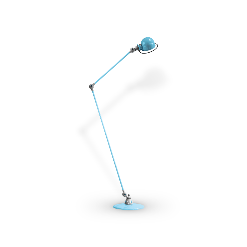 Loft D1260I gulvlampe fra Jieldé - Pastel blue / Blank/poleret
