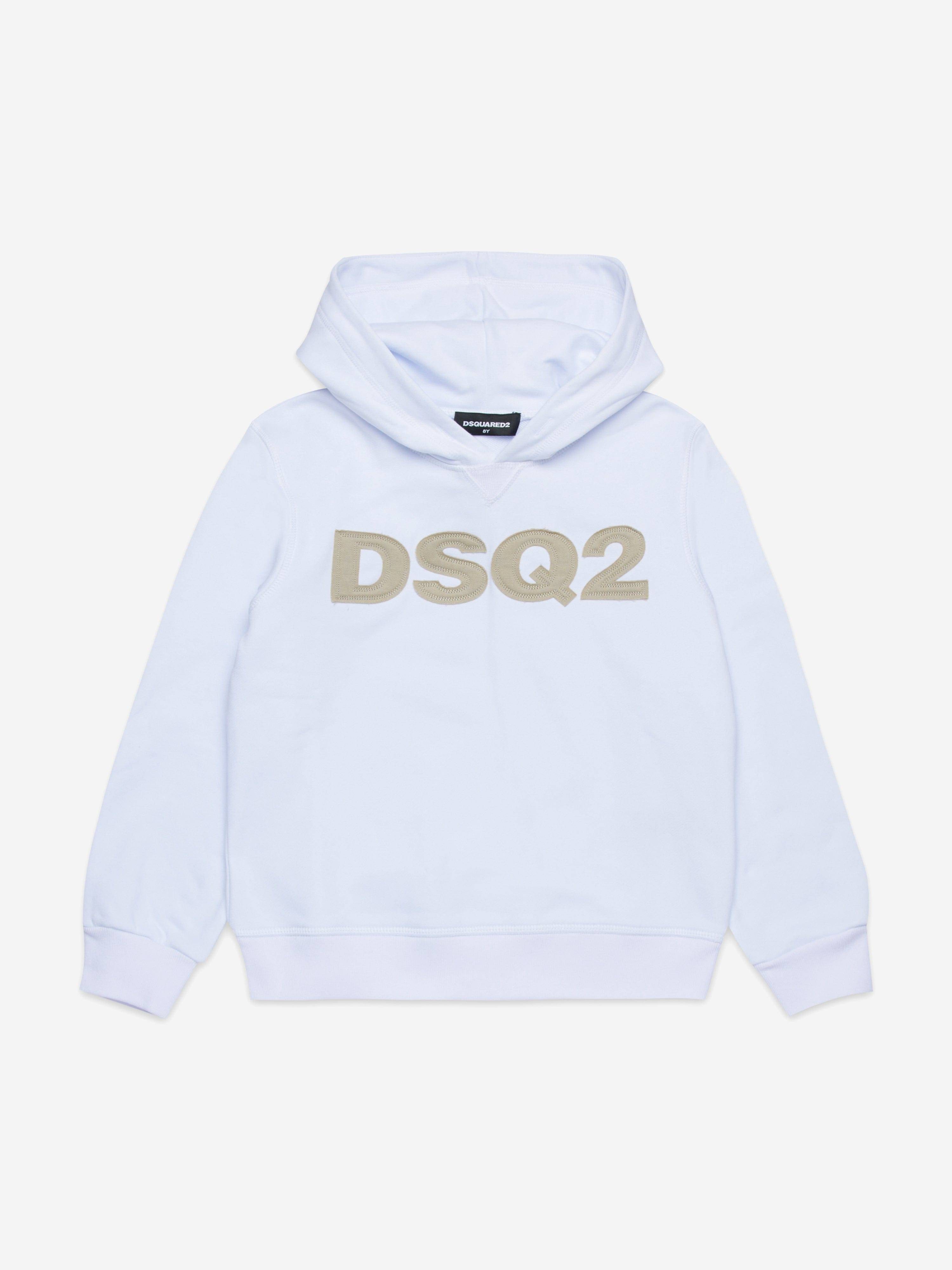 Dsquared2 Kids Logo Hoodie in White - White / 16 Yrs (16 Yrs)