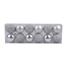 Julgranskulor Silver 12 pack