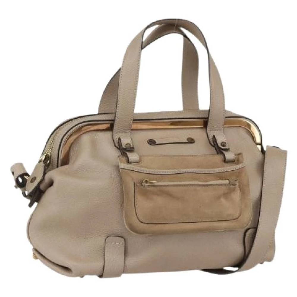 Chloé Pre-owned Pre-owned Hand Bag - Vintage - Dame - Beige - ONE SIZE - Uld