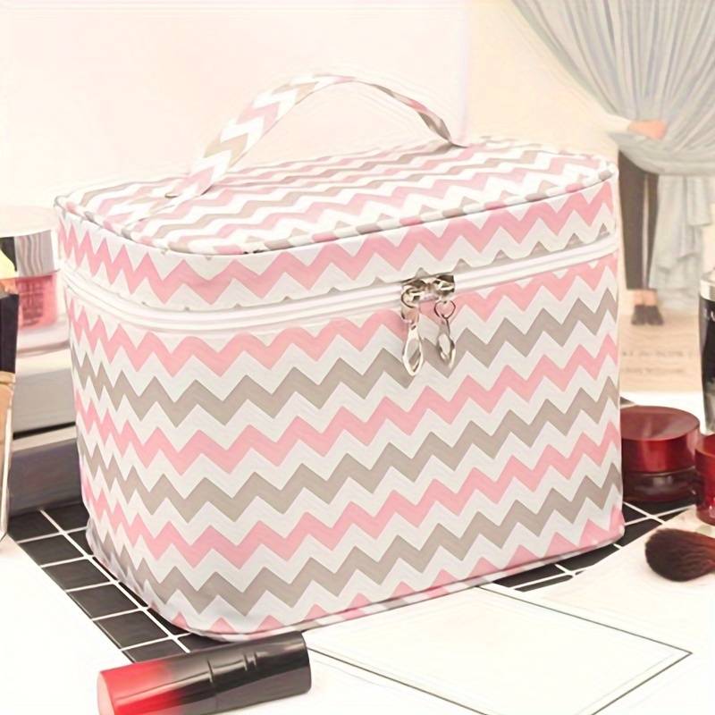 1pc Makeup Bag, Portable Travel Toiletry Cosmetic Pouch, Large-capacity Zippered Makeup Case, Cosmetic Accessory Organizer