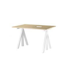 String Works Skrivbord | Fast Underrede, Ek 120x78 - Beige, Brun, Vit (120 cm)
