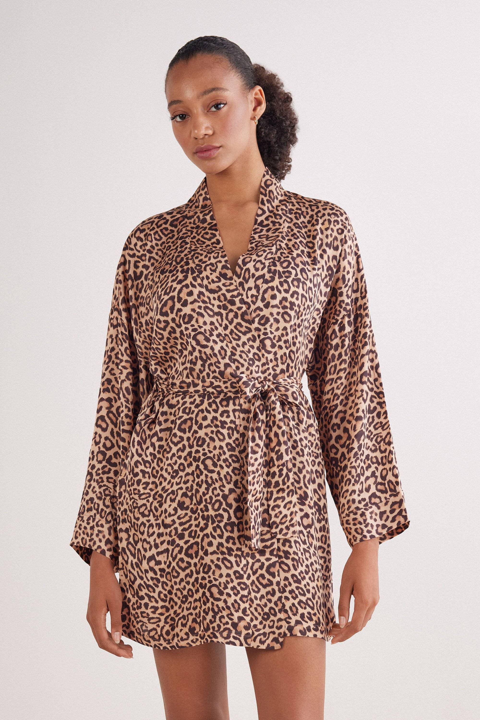 Pretty Savage Viscose Satin Kimono