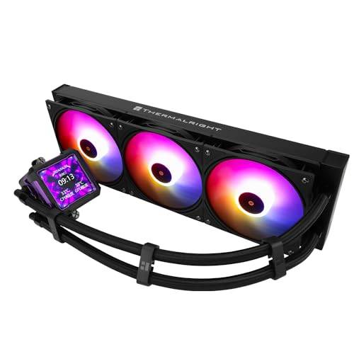 TR FW PRO 360 ARGB Schwarz CPU AIO Cooler IPS LCD Bildschirm 320x320 für AM5 und Intel 1700/1851 Wasserkühlung mit abnehmbarem 2.73" Display