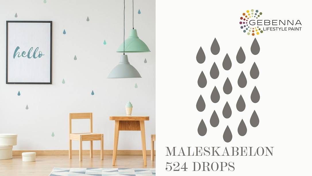 Målarschablon: Drops Nr. 524