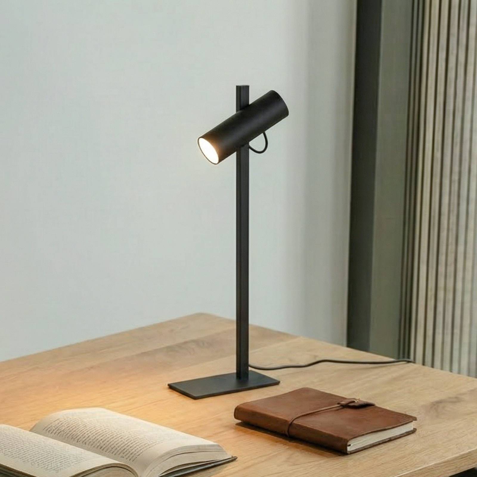 Skrivbordslampa Lysias Lucande, Svart, Vardagsrum / matsal, Metall, Modern, Bordslampa