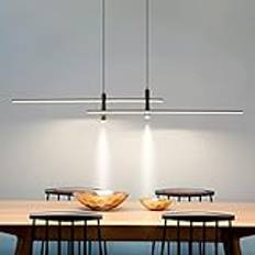 LED-pendellampa matbord LED-lampa dimbar hängande lampa med fjärrkontroll ljuskrona vardagsrum kök tak kontor matsal restaurang kök dekor taklampa lampor