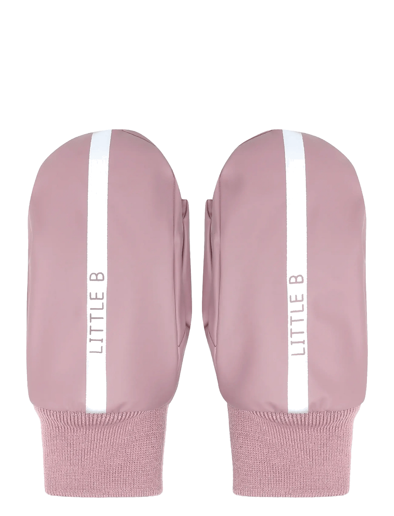 LITTLE B Pu Padded Mittens W. Fleece | Pink | 4-6Y