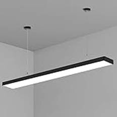 Industriell linjär kökslampa Kommersiell LED hängande lampa Modern svart taklampa Vit takljuskrona för kontor Garage Verkstad Matsal Kök Ö Källare