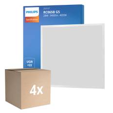 Fordelspakke 4x Philips LED Panel Ledinaire RC065B 28W 3400lm - 840 Kold Hvid | 60x60cm - UGR <22