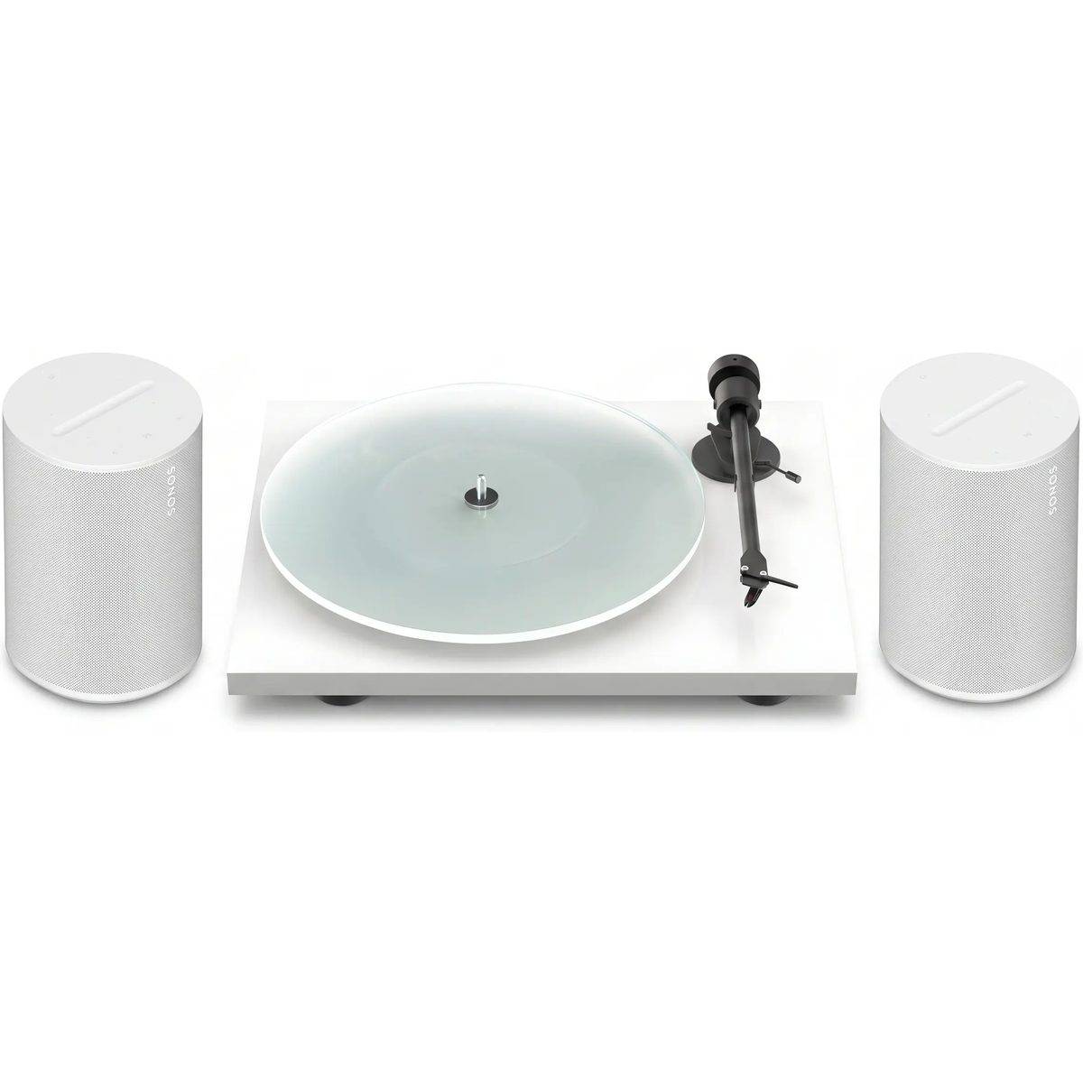 Pro-Ject + Sonos T1 EVO BT hvid mat + Era 100 hvid mat (sæt af 2).
