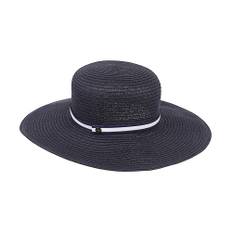 Borsalino, Accessoarer, Dam, M, Blå halmhatt med logoband