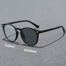 1 par unisex- och barn fyrkantiga fotokromatiska glasögon - vardagliga fyrkantiga glasögon - blåljusblockerande glasögon för användning av digitala en (En-Storlek)