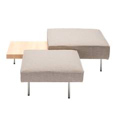 Living Divani - Upland Pouf 122, Fabric Cat. Extra 06a River 36 - Sittpallar - Massimo Mariani - Orange - MDF/Metall/Textilmaterial/Plast