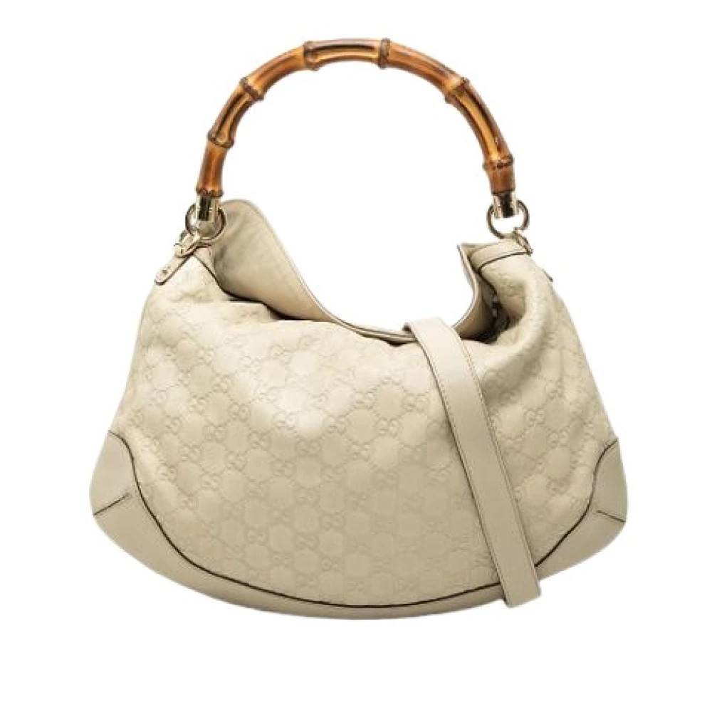Gucci Vintage Pre-owned Peggy Satchel - Vintage - Dame - Hvid - ONE SIZE - Uld