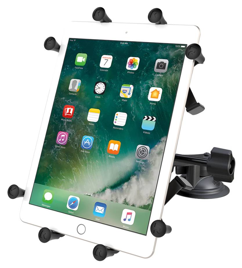 RAM Mount X-Grip Twist-Lock Dual Suction (iPad) - Svart