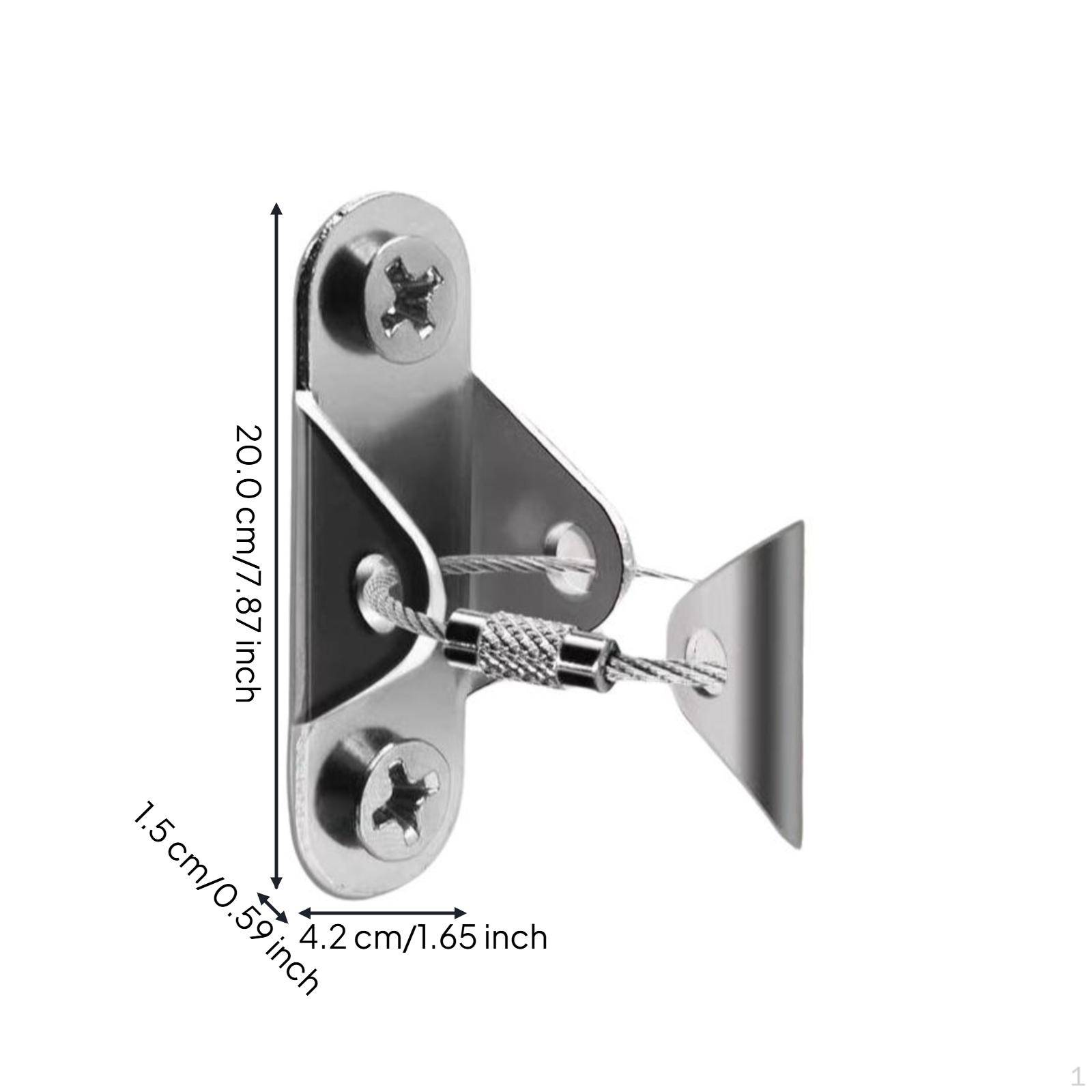 Möbelanti-tipp-ankare, Barnsäker, Utan borrning, Stadig Hemmabruk Borrning Metall 1 Set cm gray