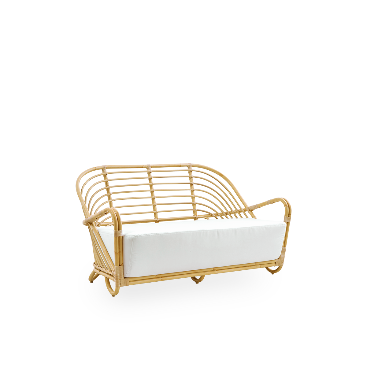 Charlottenborg Exterior 2-Pers. Sofa - Natural | Aluminium & ArtFibre / Z110 | Talea | Green / None
