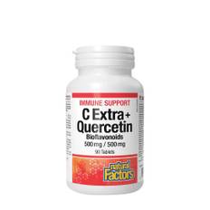 Natural Factors – C Extra + Quercetin Bioflavonoider 500 mg / 500 mg (90 tabletter)
