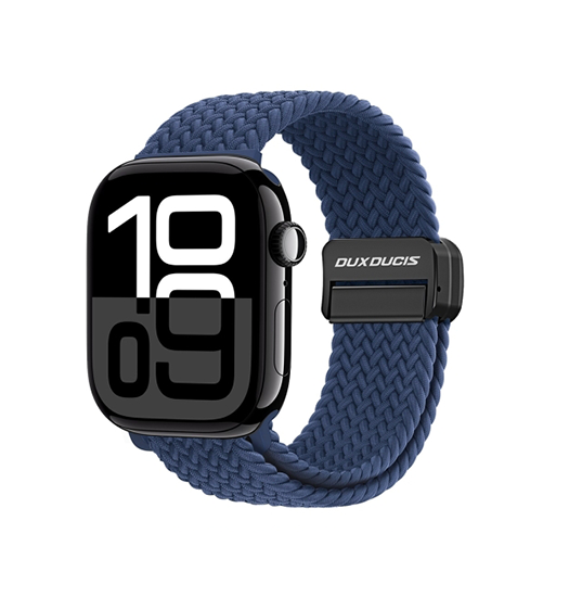Apple Watch (38/40/SE/41/42mm) - DUX DUCIS™ Interwoven Nylon Rem - Storm Blå