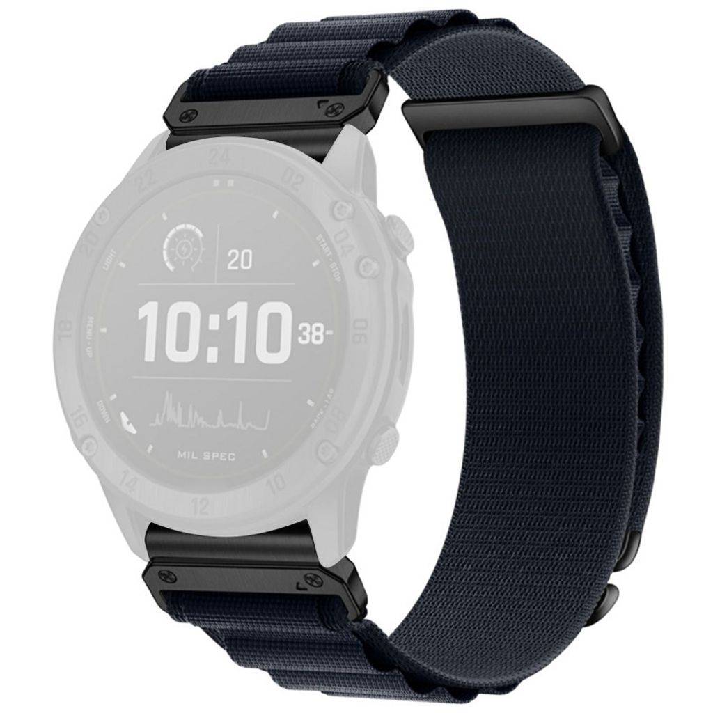 Garmin Fenix 8 Pro/Quatix 8/Tactix 8 47mm sport klockarmband i nylon - Mörkblå