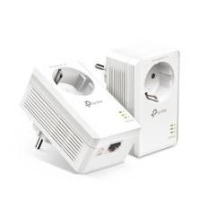 TP-LINK AV1000-Gigabit-Powerline-Adapter KIT mit Steckdose, 1000 Mbit/s, IEEE 1901, IEEE 802.3, IEEE 802.3ab, IEEE 802.3u, Type E/F, Gigabit Ethernet, 10,100,1000 Mbit/s, HomePlug AV2