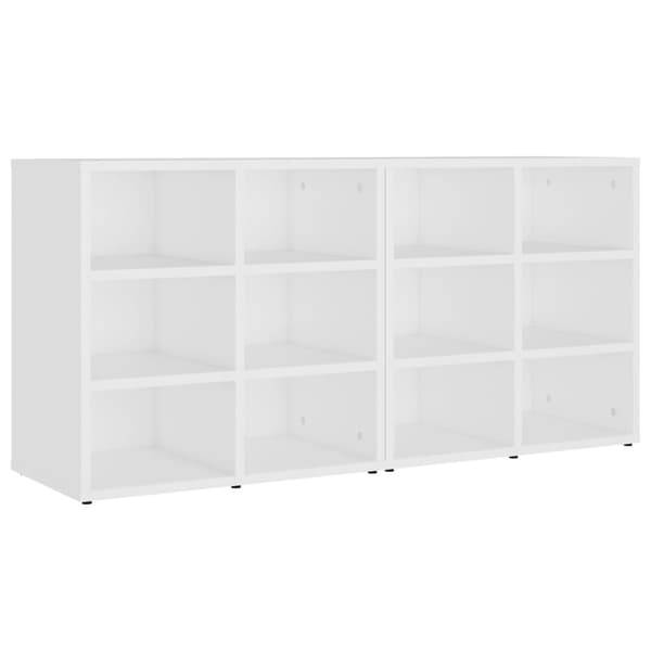 vidaXL Skoskåp 2 delar vit 52,5x30x50 cm