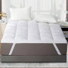 1pc Quilted Mattress Pad Foldable Cooling Mattress Cover For Comfort Sleep  Queen King Size Breathable Pillow Top Mattress Protector All Season Down A - White - Multi-size