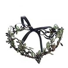 SYJYM Vintage Fairy Black Green Antler Crown Halloween Cosplay Photos Forest Headpiece Bröllop Alven Princess Tiara Women