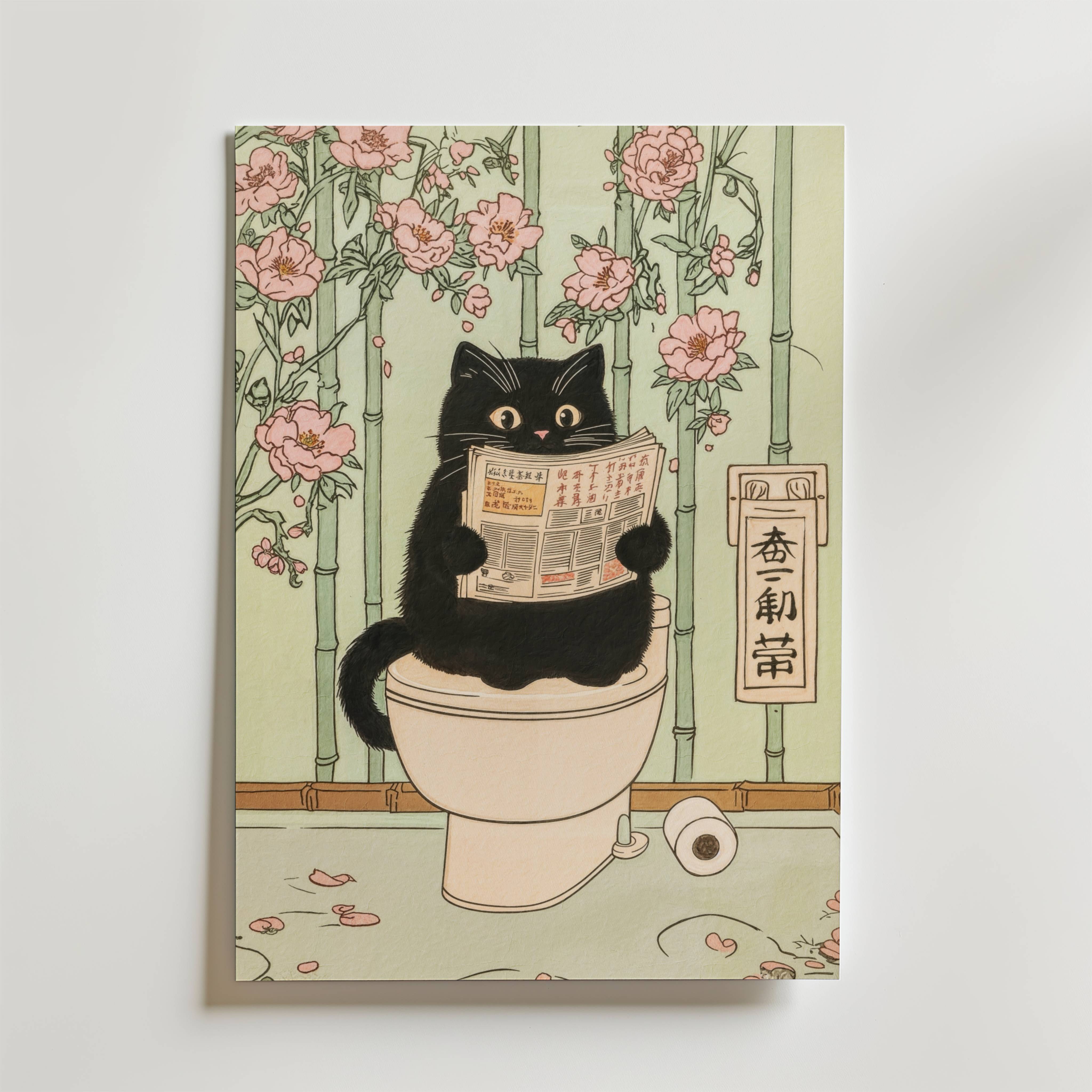 Cat Reading Time Poster - Fine Art Poster 70x100 cm