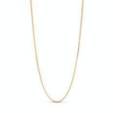 Box Chain Necklace 1,45 mm - Förgyllt-Silver Sterling 925 (45-52 cm)