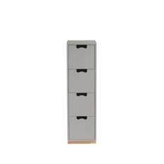 Asplund Snö J4 byrå light grey, björksockel - Grå