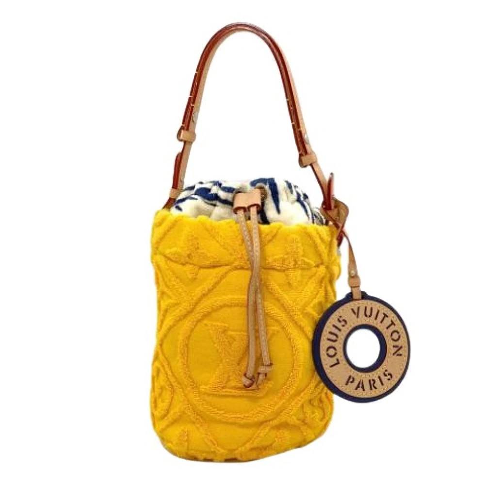 Louis Vuitton Vintage Pre-owned Vintage Canvas Bucket Bag - Vintage - Dame - Gul - ONE SIZE - Bomuld