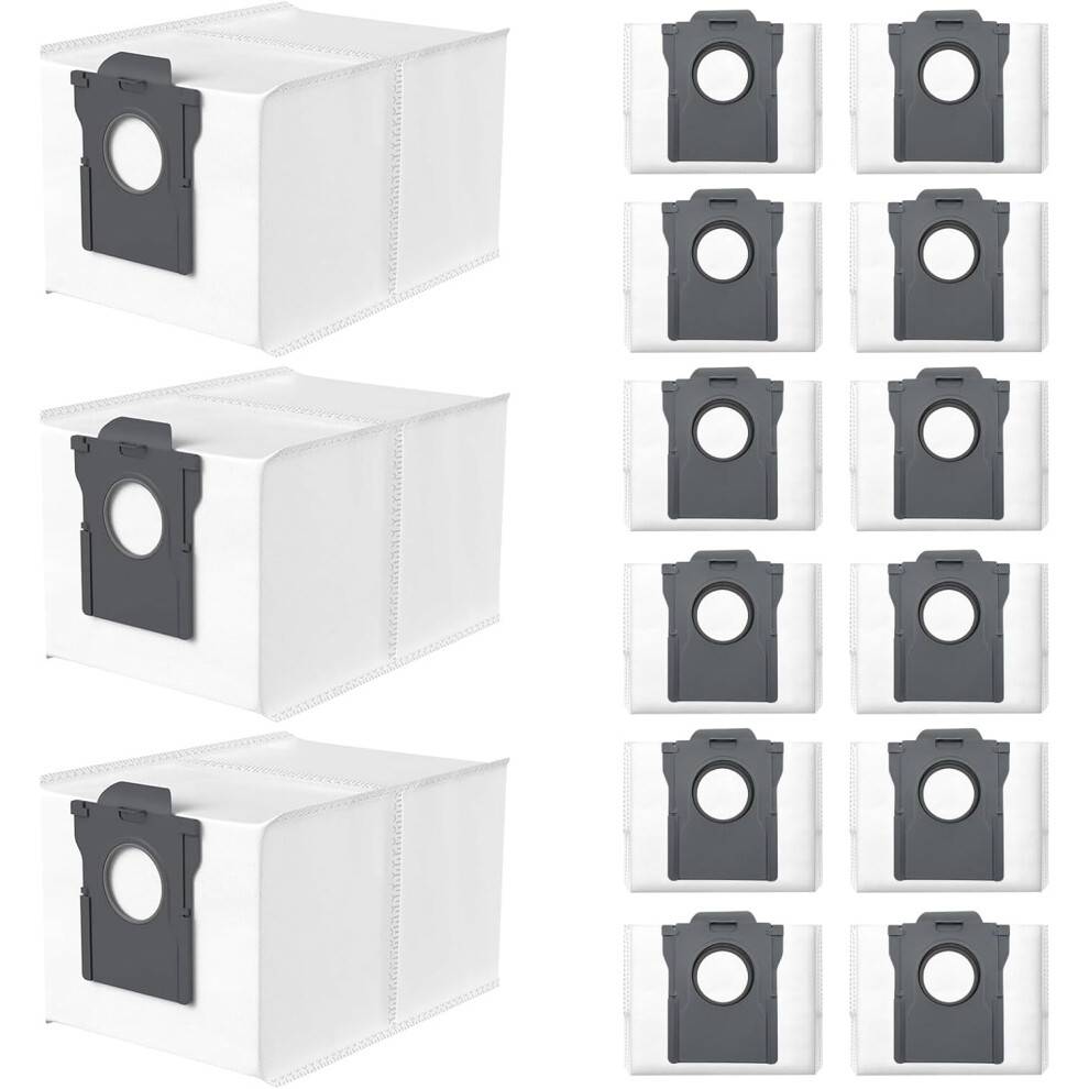 Pakke med 15 støvsugerposer, der er kompatible med Dreame L10s Ultra Gen 2/Gen 3, L40s Pro Ultra, X50/X40 Ultra Complete/X30 Ultra, L10s Pro