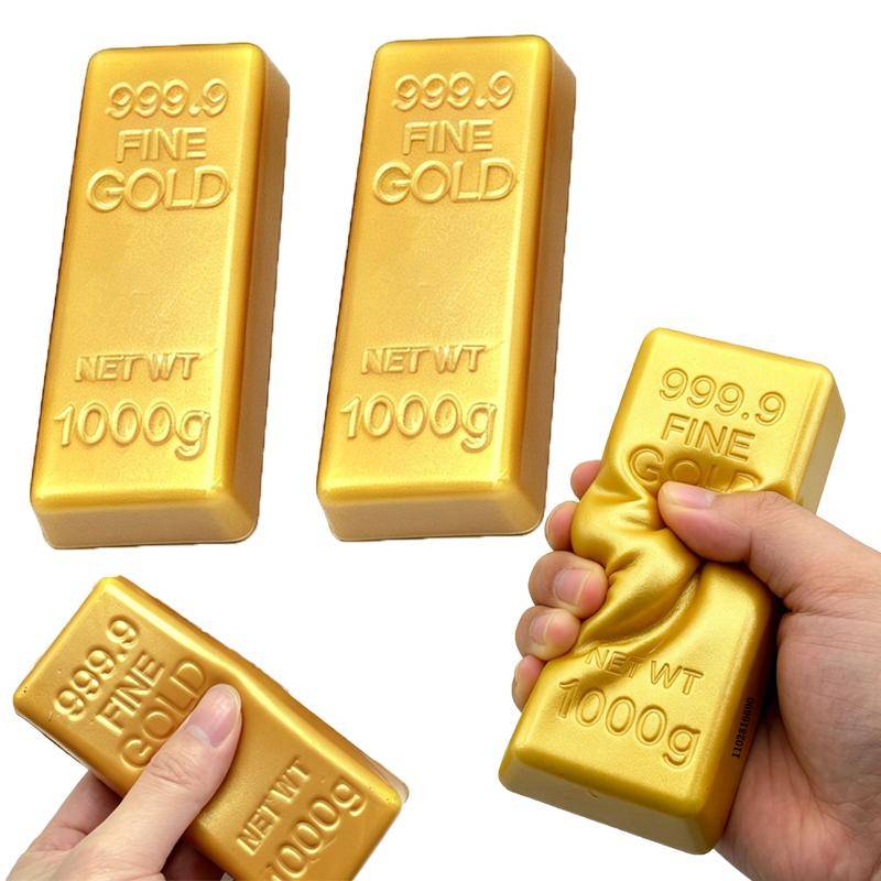 1/24Pcs Simulate Gold Squishy Toys Butter Slow Rebound Squeeze Toy Autism Stress Relief Fidget Toys Bulk Party Favors
