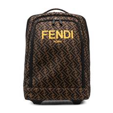 Fendi Kids - ryggsäck med monogram - barn - ECONYL® - One Size - Brun