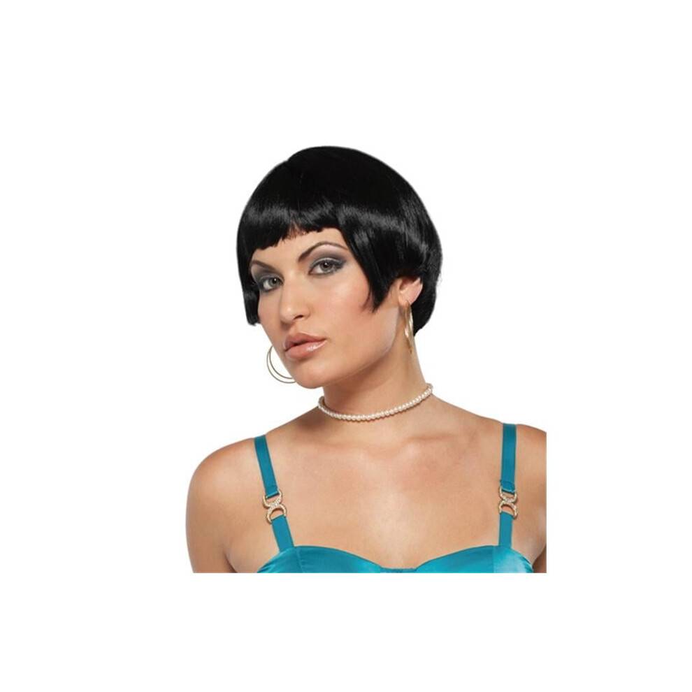 Flapper Paryk Sort Kostumetilbehør One Piece