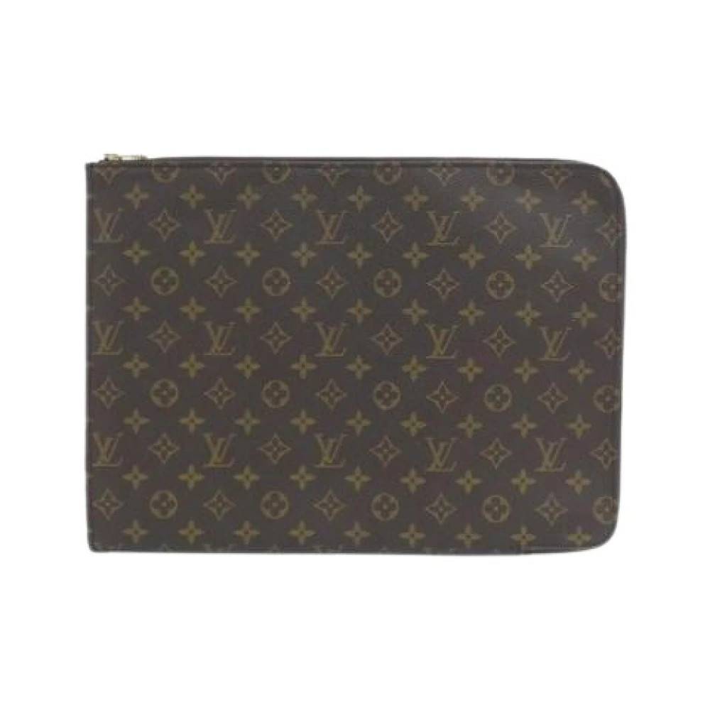 Louis Vuitton Vintage Pre-owned Vintage Monogram Canvas Clutch - Vintage - Dame - Brun - ONE SIZE - Tyl