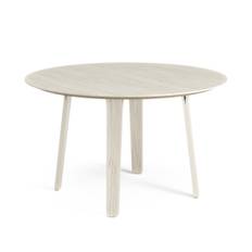 Spisebord Divido, Design Vitpigmenterad lack, Størrelse Ø 120 cm