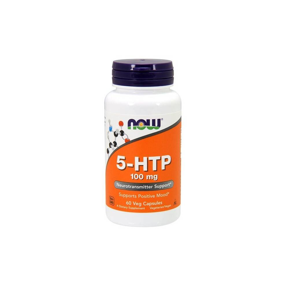NOW Foods, 5-HTP, 100 mg, 60 Veg Kapsler